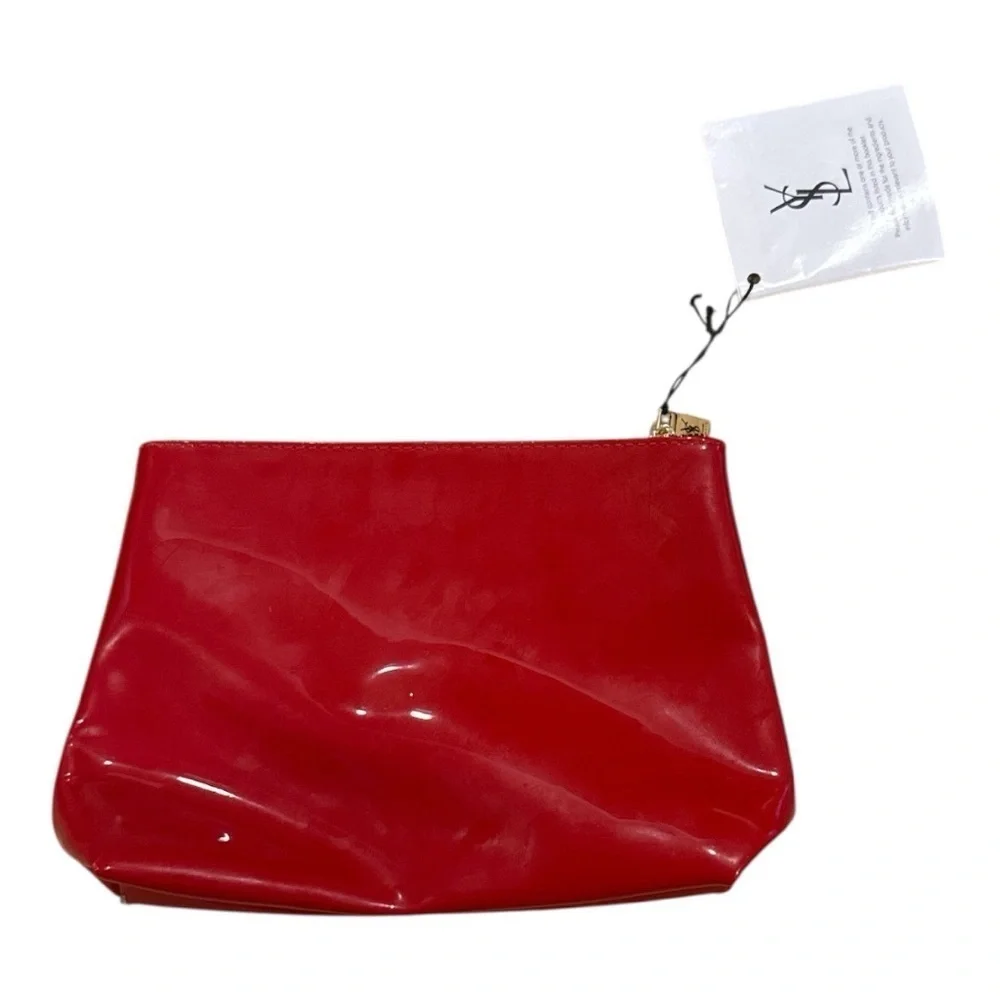YSL Red Patent Leather Pouch